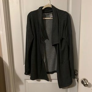 SEE DESCRIPTION! Charcoal jacket with thumb hole detail - L